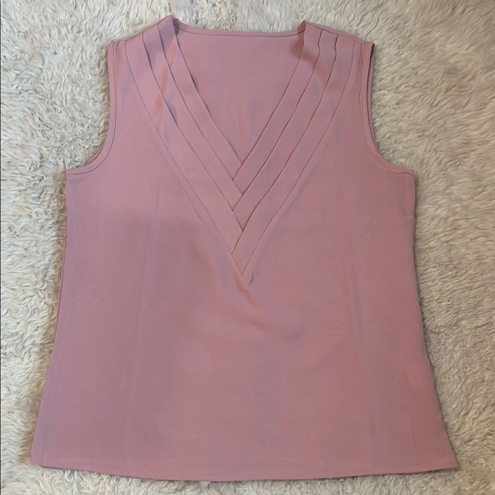 New - Elegant Pink Sleeveless Top